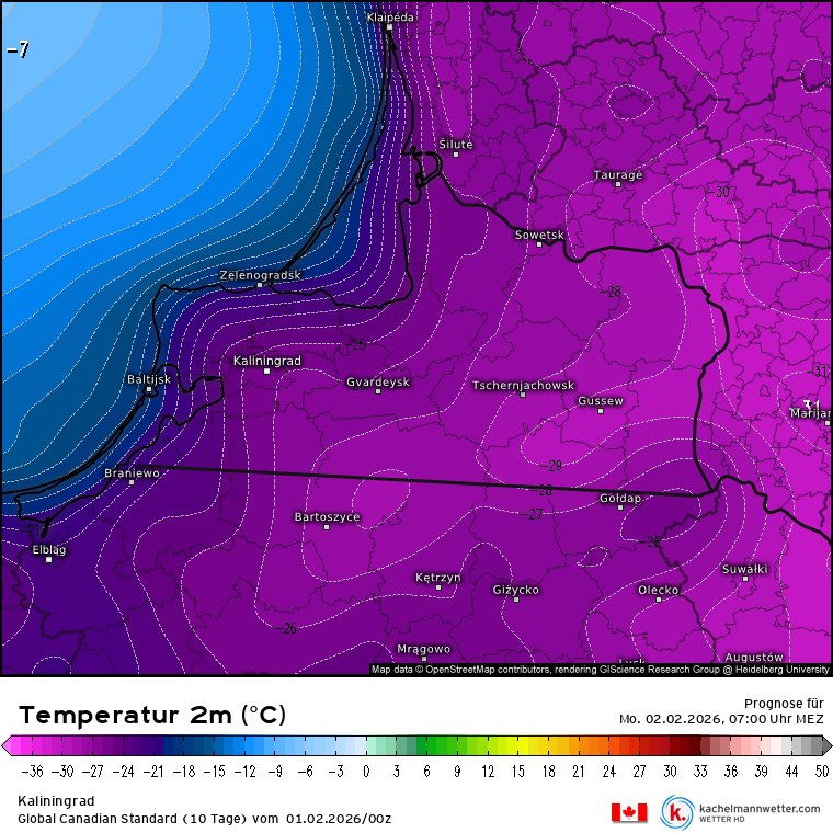 Предстоящей ночью температура воздуха в Калининградской области опустится до рекордных -30 градусов Предстоящей ночью температура воздуха в Калининградской области опустится до рекордных -30 градусов