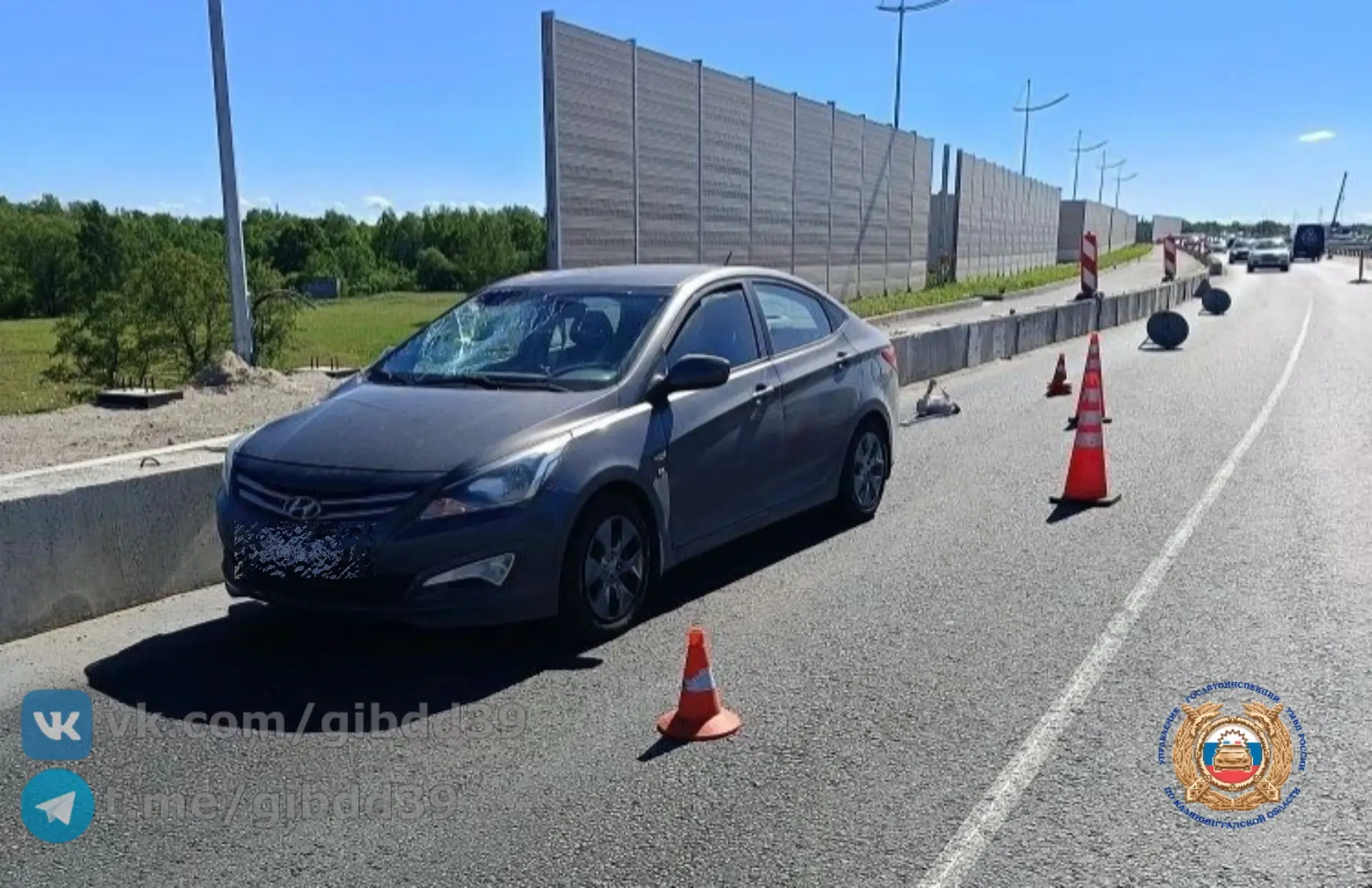 На Северном обходе Калининграда автомобиль сбил дорожного рабочего На Северном обходе Калининграда автомобиль сбил дорожного рабочего
