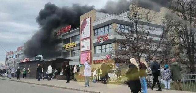 Пожар в ТЦ «Гиант» в Калининграде локализован Пожар в ТЦ «Гиант» в Калининграде локализован